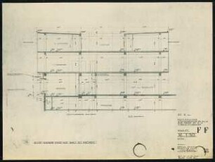 Wohnhaus, Württembergische Straße, Pariser Straße, Berlin-Wilmersdorf: Schnitt F-F Pariser Straße 1:50