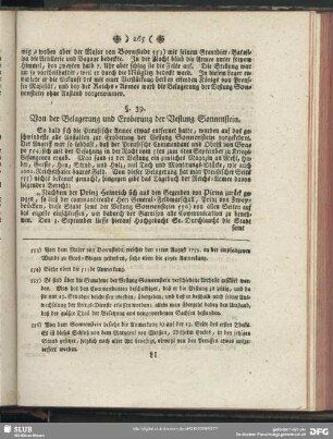 §. 39. Von der Belagerung und Eroberung der Vestung Sonnenstein