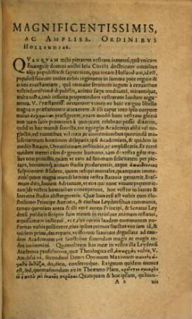 Theses De Oratione Dominica, Qu[a]e totius argumenti de bene precando anaálysin breviter ... continent, siue ea quæ sunt precationis usiōdē, siue symbebēkóta spectentur ; Lugduni Batavorum partim disputatæ, partim etiam disputandæ