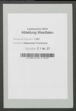 Generaletat der Vikarien und Benefizien an den aufgehobenen Stiftern des Lippedepartements.