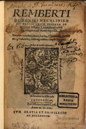Trium priorum de Stirpium historia commentariorum imagines