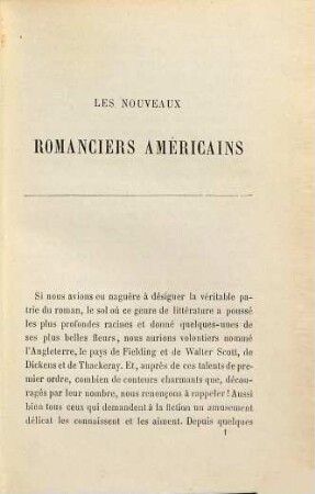 Les nouveaux romanciers Américains par Th. Bentzon
