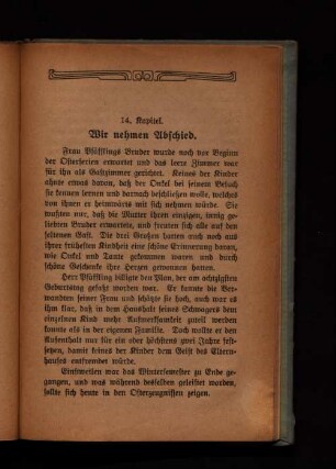 14. Kapitel. Wir nehmen Abschied.