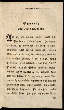 Vorrede des Herausgebers.