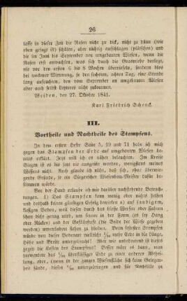 III. Vortheile und Nachtheile des Stampfens
