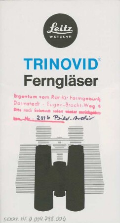 Ferngläser "Trinovid" der Ernst Leitz GmbH