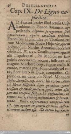 Cap. IX. De Ligno nephritico.
