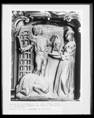 Relief: Szenen der Passion Christi und aus dem Leben des Johannes Baptist