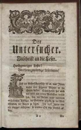 Zuschrift an die Leser.