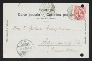 Brief von Paul Jonas an Gerhart Hauptmann