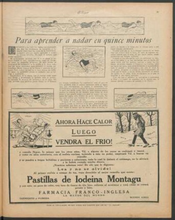 Para aprender a nadar en quince minutos