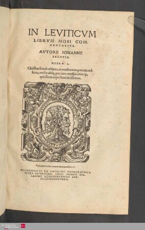 In Leviticum librum Mosi commentarius