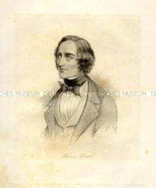 Porträt Franz Liszt, Pianist und Komponist