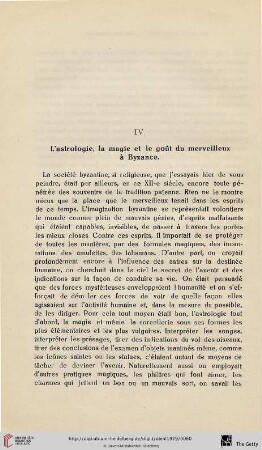 IV. L'astrologie, la magie et le goût du merveilleux à Byzance