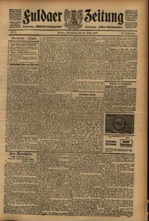 Zweite Ausgabe vom Donnerstag, den 26. März 1908.