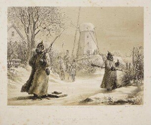 Doppelposten bei der Nübel-Mühle, Februar 1864
