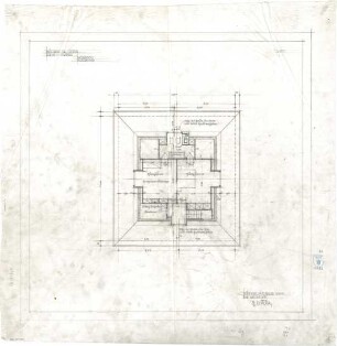 Bestelmeyer, German; Berlin - Wannsee; Landhaus und Gästehaus Dr. Jeidels - Gästehaus (Grundriss DG)
