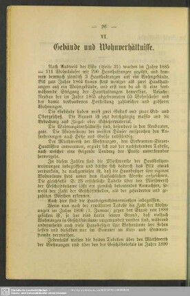 VI. Gebäude und Wohnverhältnisse