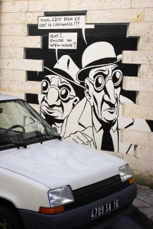 Frankreich. Poitou Charentes. Charente. Angouleme. Stadt der Comics. Comic auf der Häuserwand