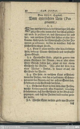 Das XXXIV. Capitel. Vom eyterichten Urin (Pus genannt)