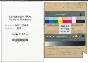 Entnazifizierung Alfred Potthoff , geb. 03.05.1895 (Verwalter)