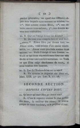 Seconde Section.