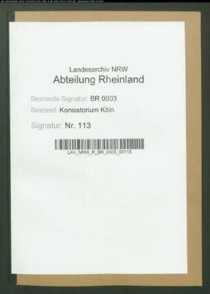 Conduitenlisten der evangelischen Schulinspektoren
