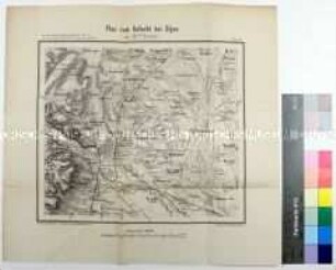 Topographische Karte zur Schlacht bei Dijon als Schauplatz des Deutsch-Französischen Kriegs