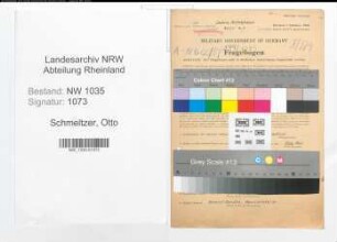 Entnazifizierung Otto Schmeltzer , geb. 01.01.1891 (Steiger)