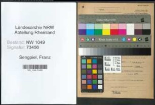 Entnazifizierung Franz Sengpiel , geb. 09.04.1889 (Brandmeister)