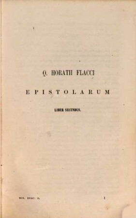 Horazens Episteln : lateinisch und deutsch, 2