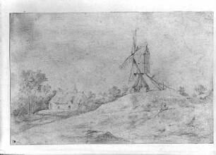 Landschaft mit Windmühle