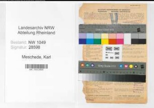 Entnazifizierung Karl Meschede , geb. 17.06.1899 (Standesbeamter)