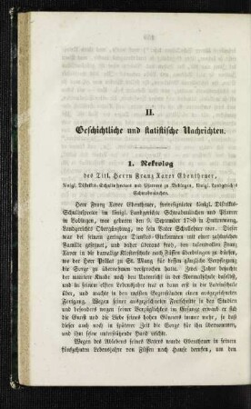 Nekrolog des Titl. Herrn Franz Xaver Ebentheuer : königl. Distrikts-Schulsinpectors und Pfarrers zu Bobingen, königl. Langerichts Schwabmünchen