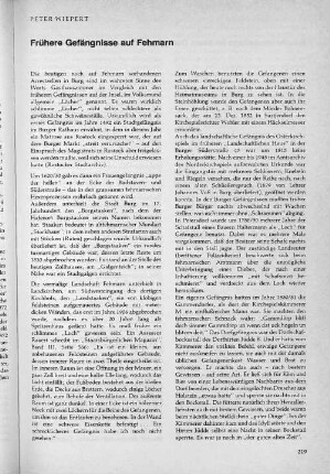 Frühere Gefängnisse auf Fehmarn.