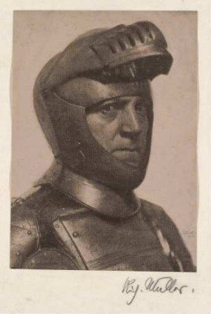 Bildnis Richard Müller in Rüstung