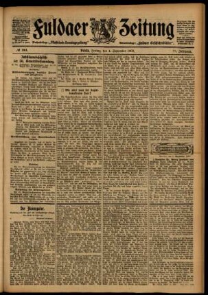 Ausgabe vom Freitag, den 04. September 1903.