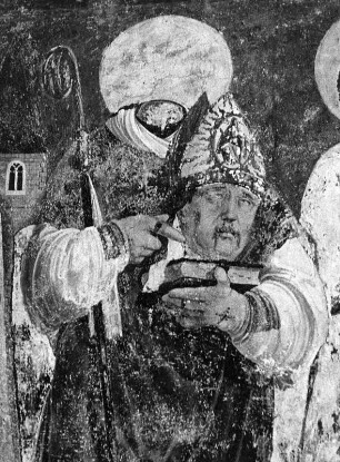 Wandbild : Wandbild. Fresko (1509). Detail. Obervellach, Pfarrkirche Heiliger Martin
