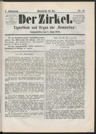 Nr. 11. Ausgegeben am 1. Juni 1875.