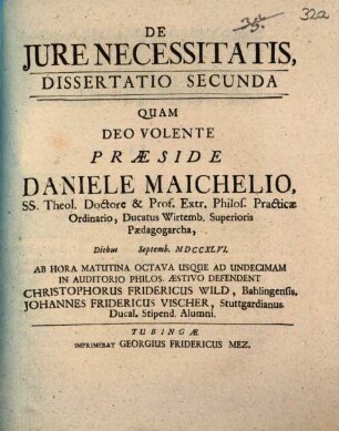 De Iure necessitatis, 2