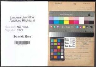 Entnazifizierung Erna Schmidt , geb. 31.03.1907 ()