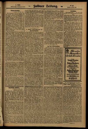 Dritte Ausgabe vom Samstag, den 24. Mai 1913.