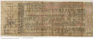 Hieroglyphischer Papyrus mit Auszügen aus Amduat und Totenbuch für den Priester Hor-em-chemmis