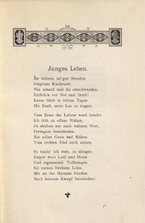 Junges Leben : Gedichte