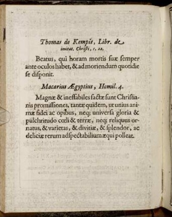 [Thomas de Kempis / Macarius Aegyptius]