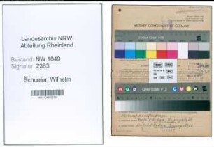 Entnazifizierung Wilhelm Schueler , geb. 28.01.1905 (Techniker)