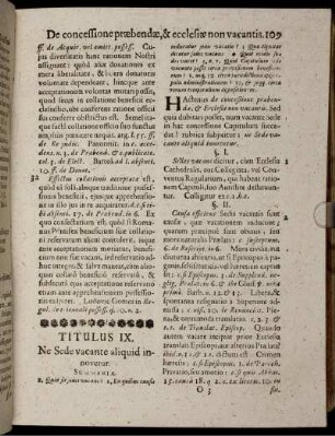 Titulus IX. Ne Sede vacante aliquid innovetur