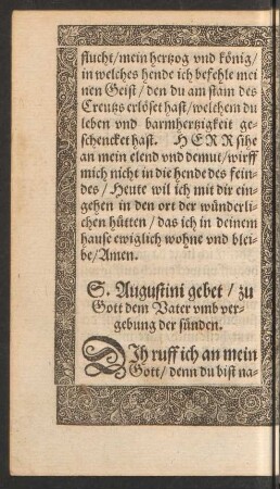 S. Augustini gebet/ zu Gott dem Vater umb vergebung der sünden.