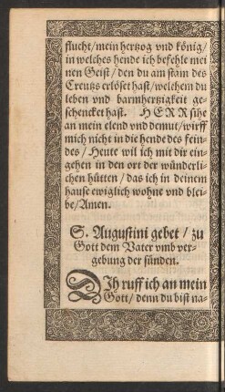 S. Augustini gebet/ zu Gott dem Vater umb vergebung der sünden.