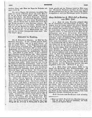 Kurze Geschichte der K. Bibliothek zu Bamberg